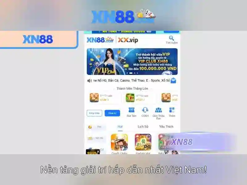 xn88: nền tảng giải trí trực tuyến và cá cược